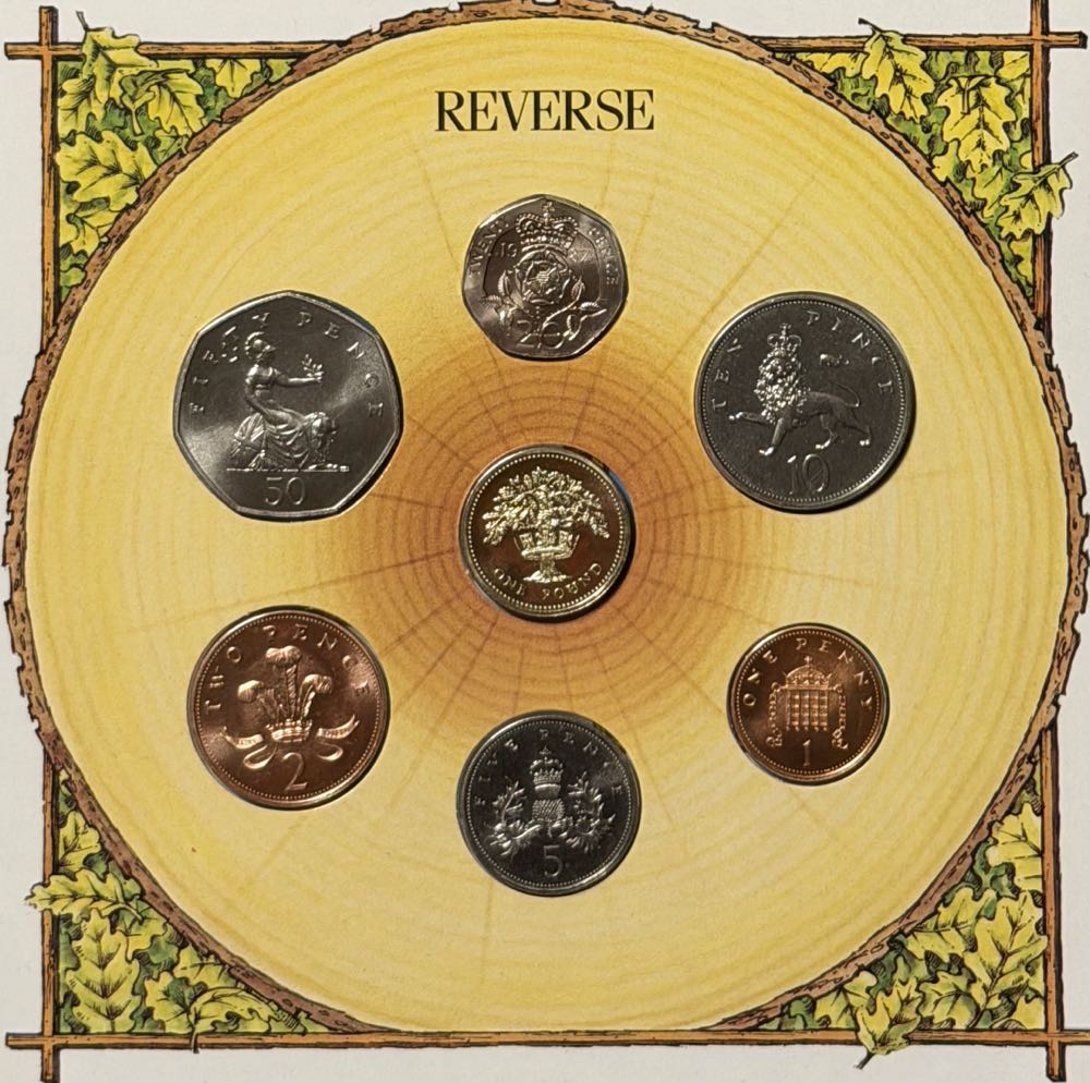 1987 Tudor Rose 20p (2)  coin collectible - Main Image 3