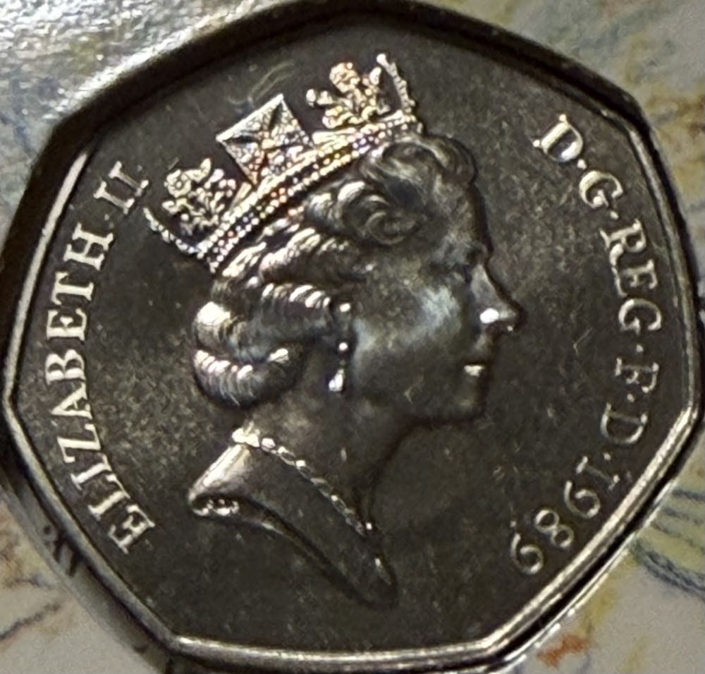 1989 Britannia 50p  coin collectible - Main Image 2