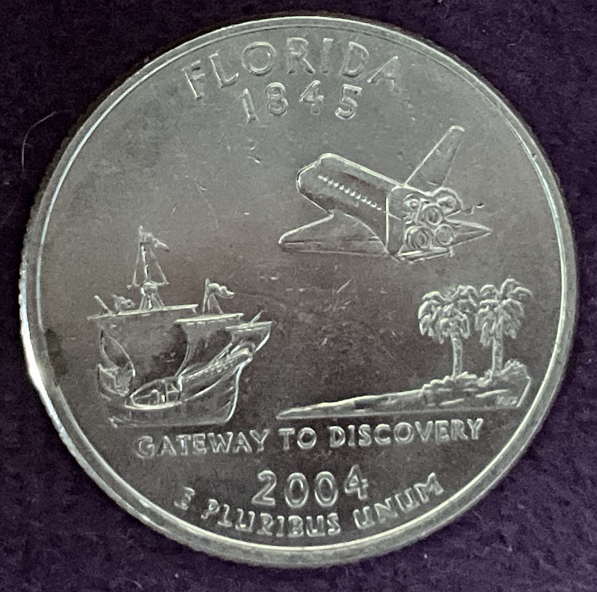 Washington Quarter Florida 2004 D 1  coin collectible - Main Image 4