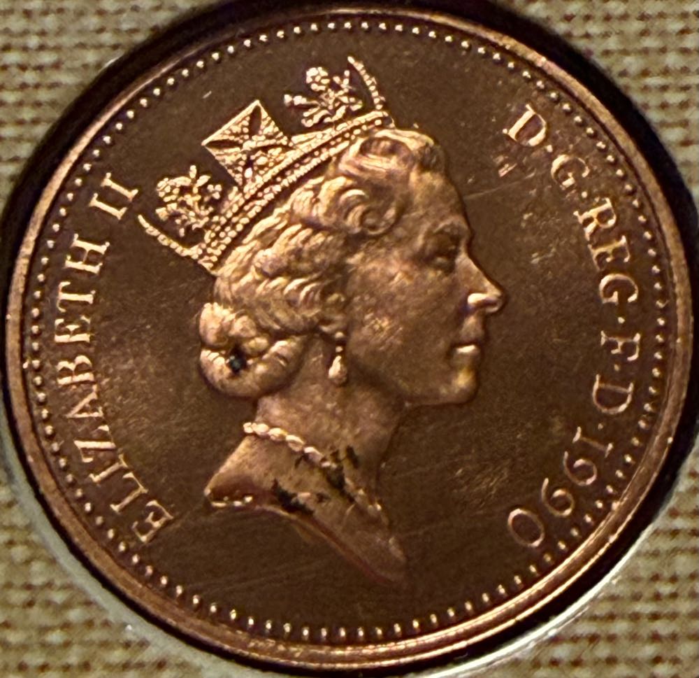 1990 Portcullis 1p  coin collectible - Main Image 2