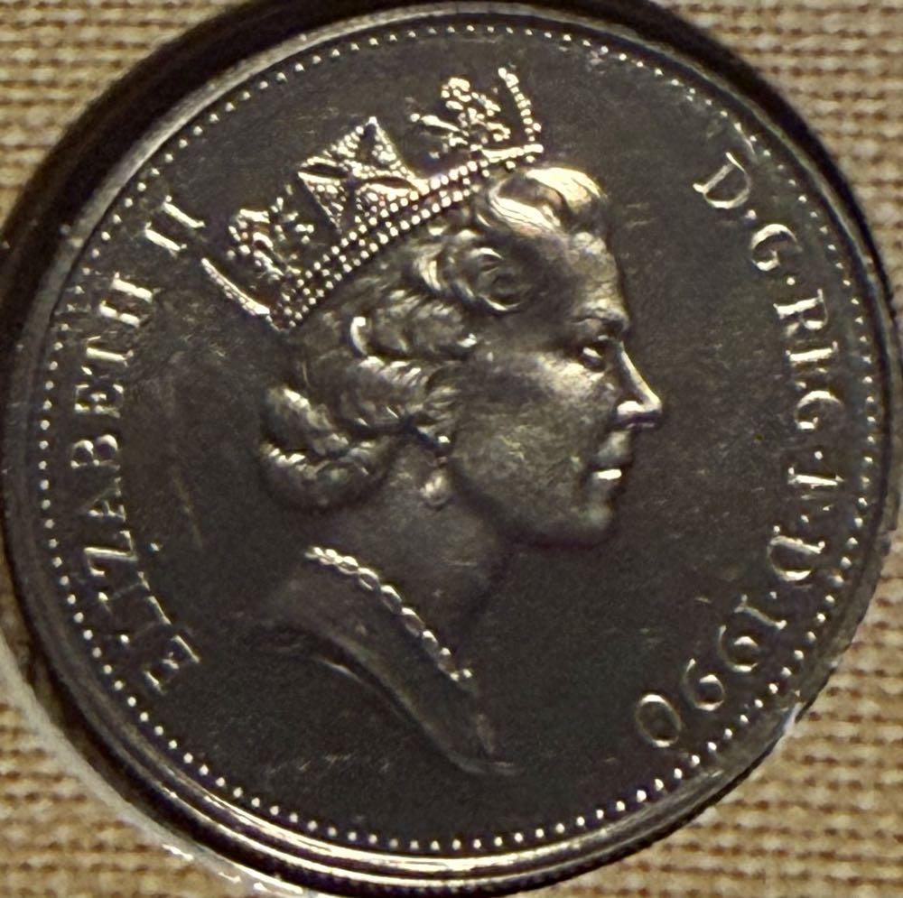 1990 Scottish Thistle 5p  coin collectible - Main Image 2