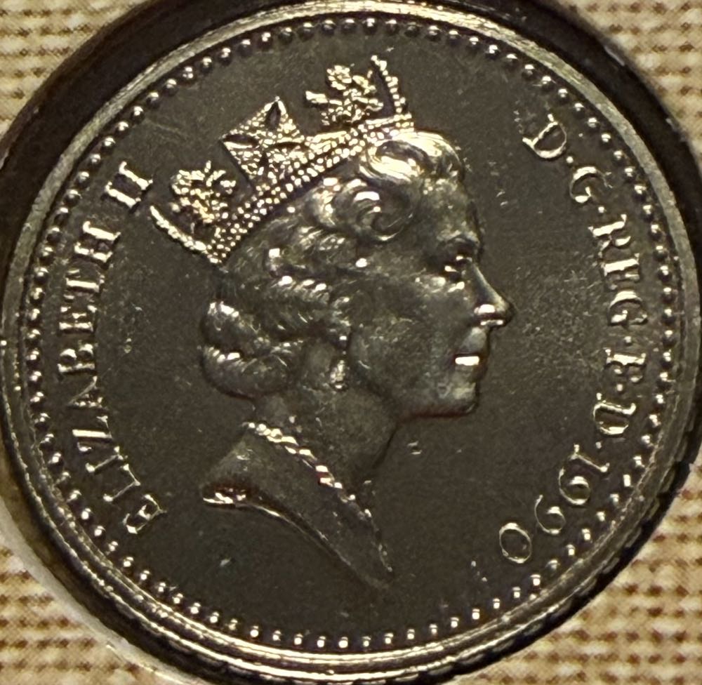 1990 Scottish Thistle 5p  coin collectible - Main Image 2