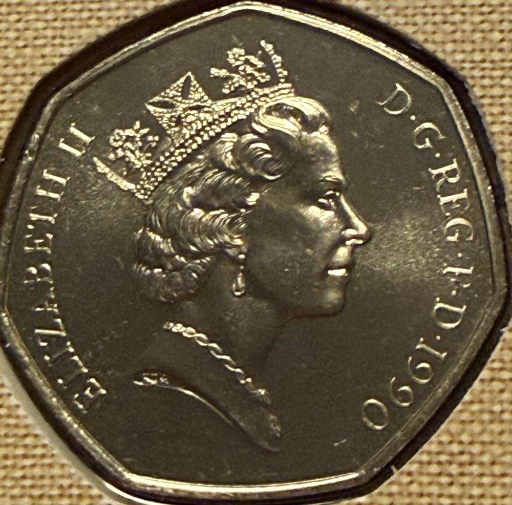 1990 Britannia 50p  coin collectible - Main Image 2