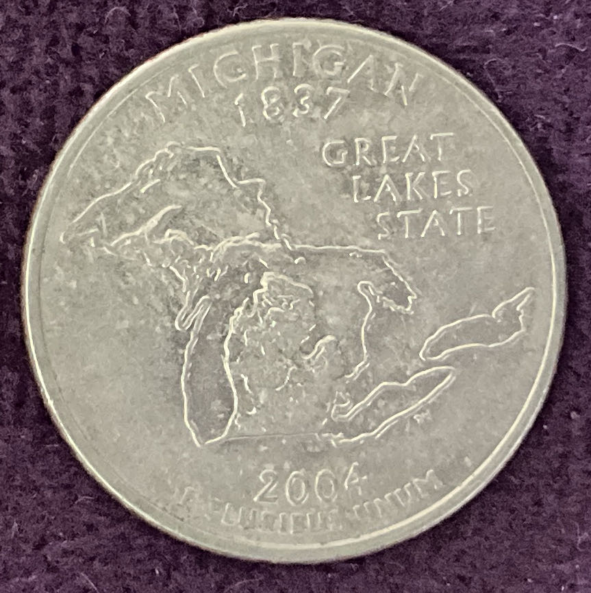 Washington Quarter Michigan 2004 D 1  coin collectible - Main Image 2