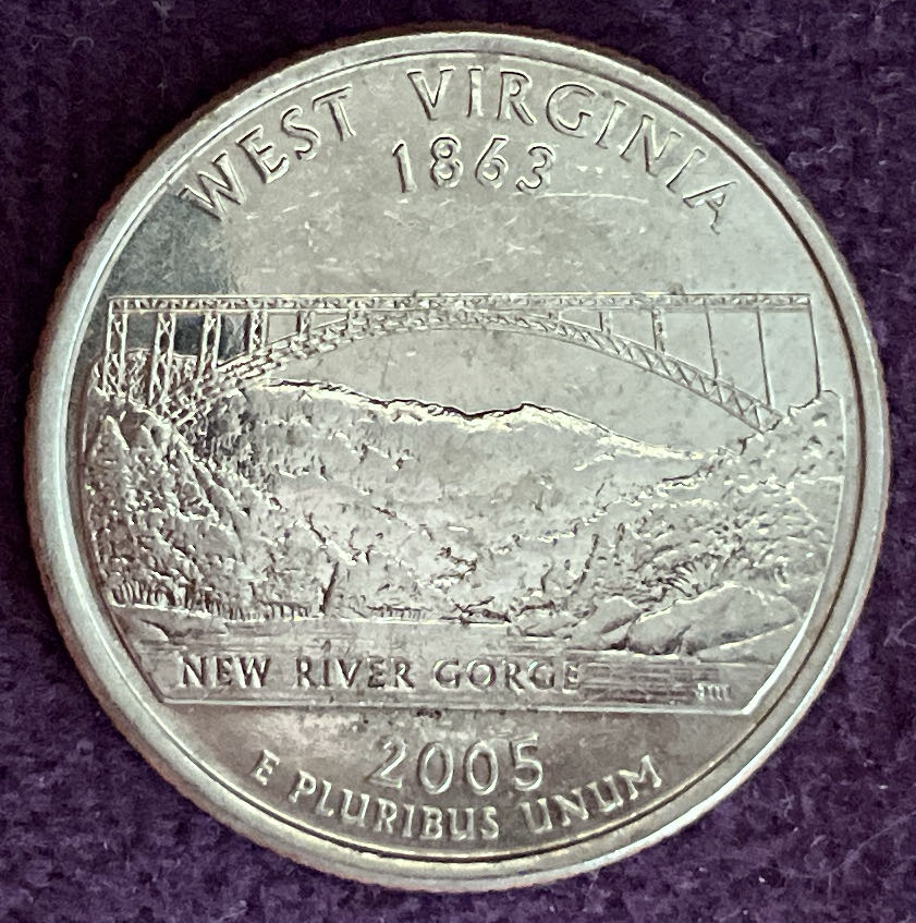 Washington Quarter West Virginia 2005 D 1  coin collectible - Main Image 4