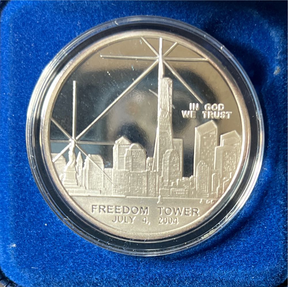 2004 July 4 One Dollar Silver Clad O-Box National Collector’s Mint Freedom Tower  coin collectible - Main Image 2