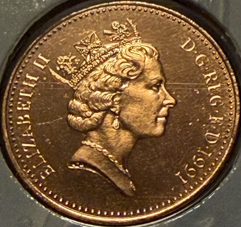 1991 Portcullis 1p  coin collectible - Main Image 2