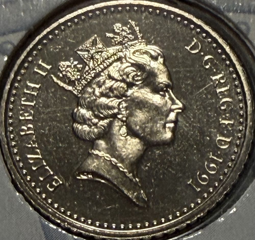 1991 Scottish Thistle 5p  coin collectible - Main Image 2