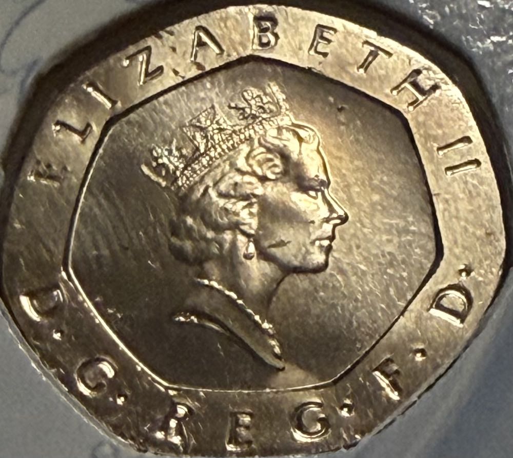 1991 Tudor Rose 20p (2)  coin collectible - Main Image 2