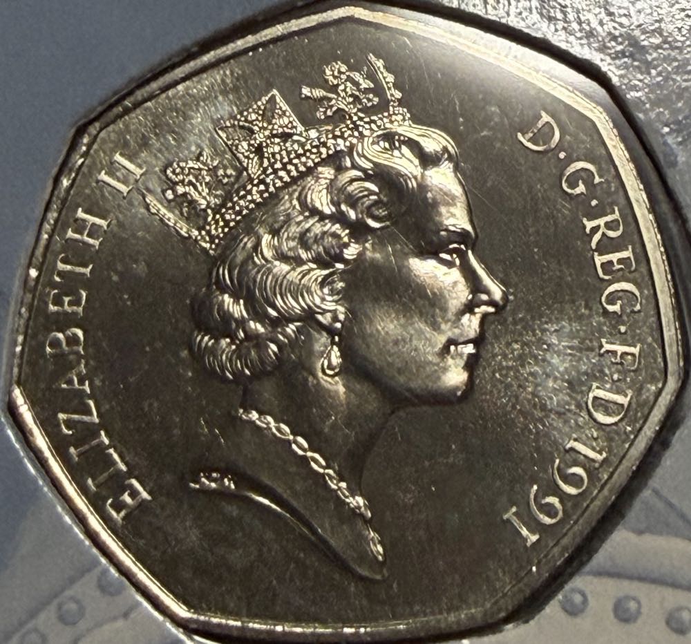 1991 Britannia 50p  coin collectible - Main Image 2