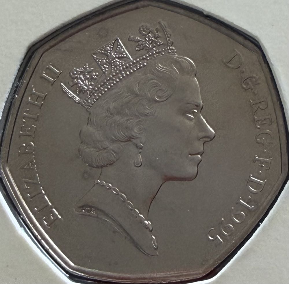 1995 Britannia 50p  coin collectible - Main Image 2