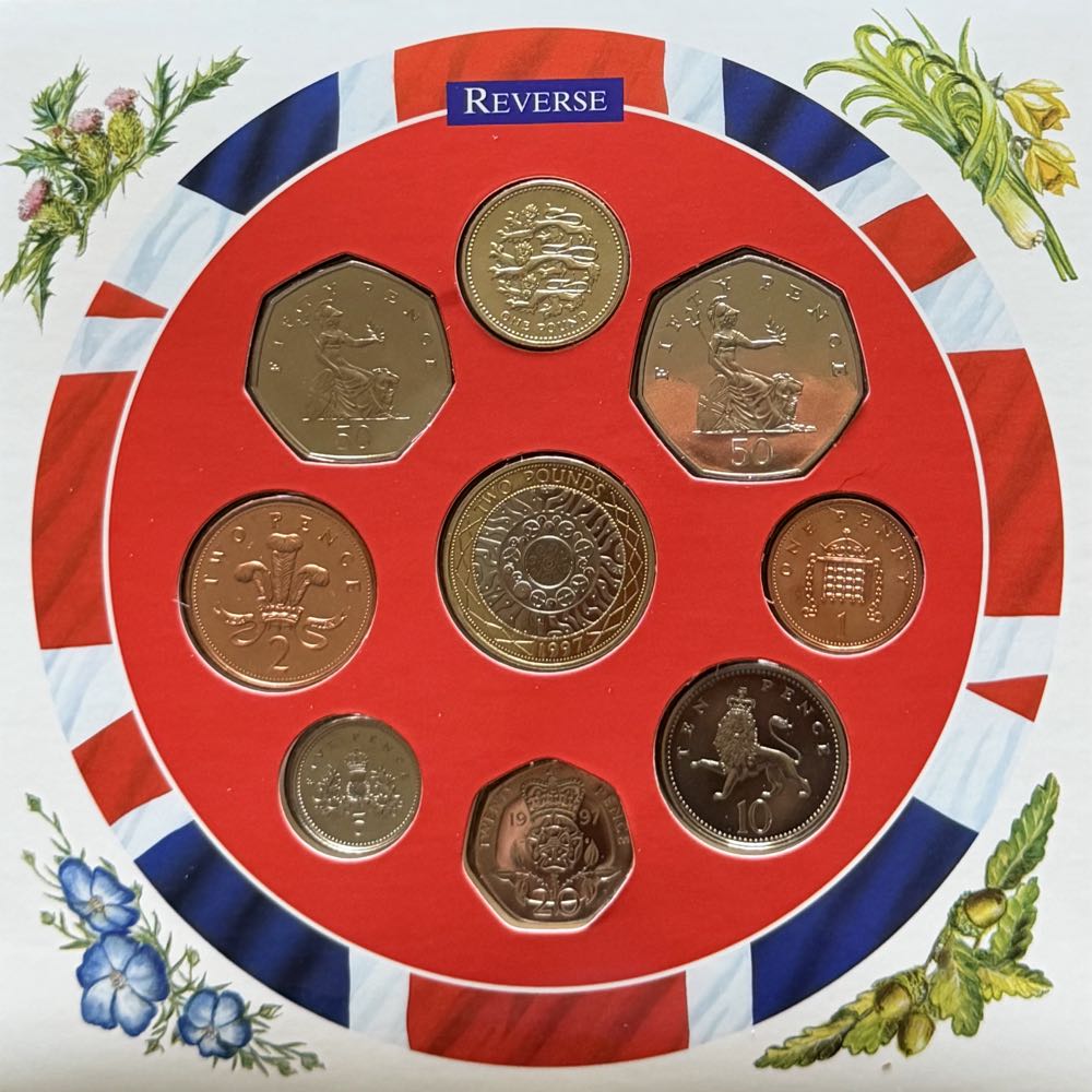 1997 English Three Lions £1 (3)  coin collectible - Main Image 3