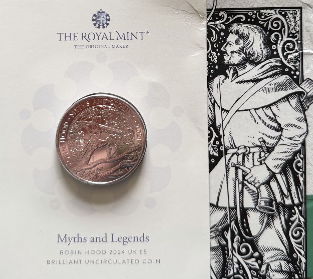 2024 Robin Hood £5  coin collectible - Main Image 3