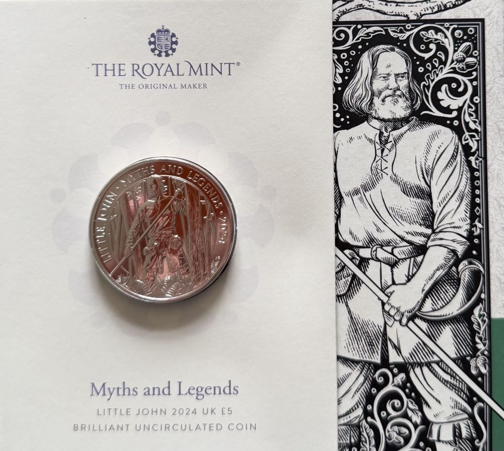 2024 Little John £5  coin collectible - Main Image 3