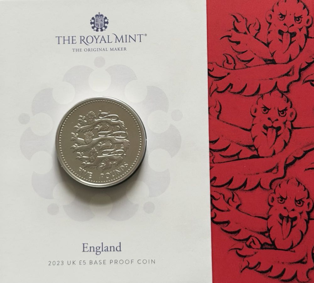 2023 The Three Lions £5  coin collectible - Main Image 3