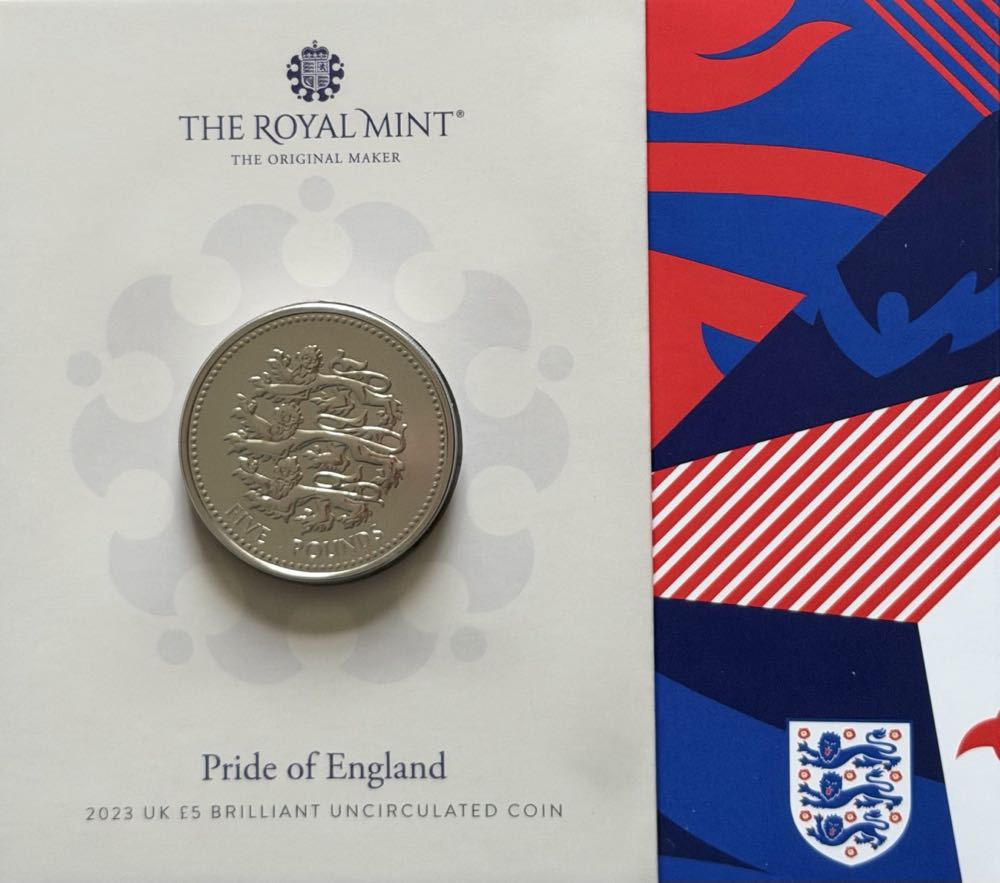 2023 Pride Of England £5  coin collectible - Main Image 3