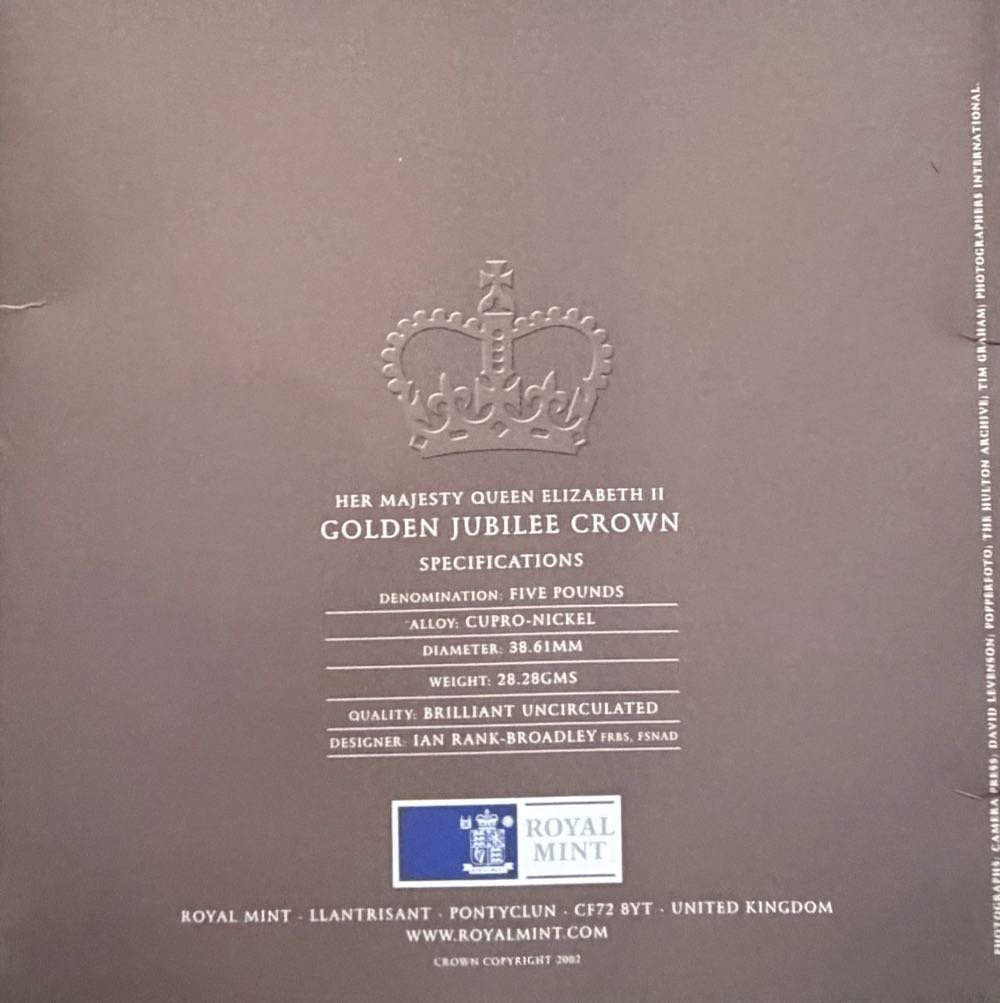 2002 Golden Jubilee £5  coin collectible - Main Image 4