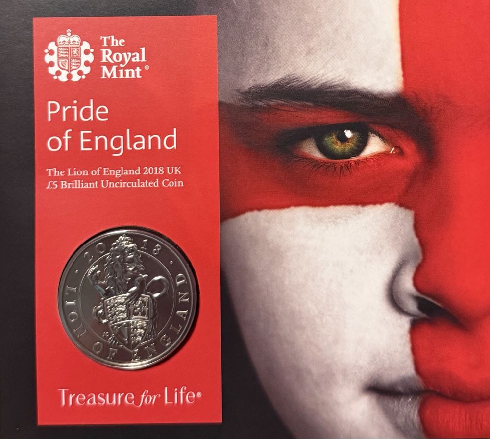 2018 The Lion Of England £5  coin collectible - Main Image 3