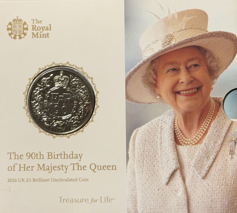 2016 Queen’s 90th Birthday £5  coin collectible - Main Image 3