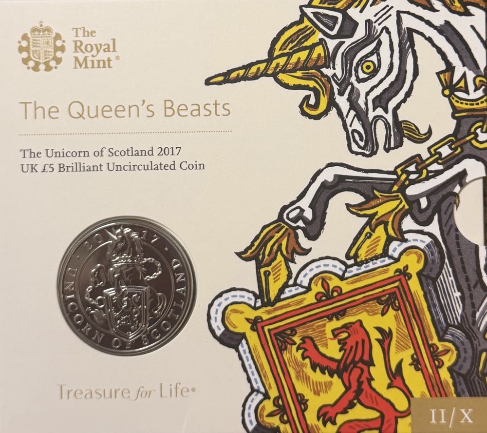2017 The Unicorn Of Scotland £5  coin collectible - Main Image 3