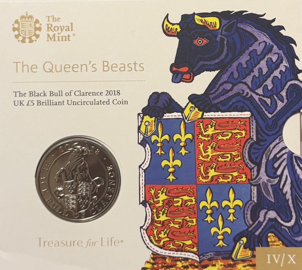 2018 The Black Bull Of Clarence £5  coin collectible - Main Image 3