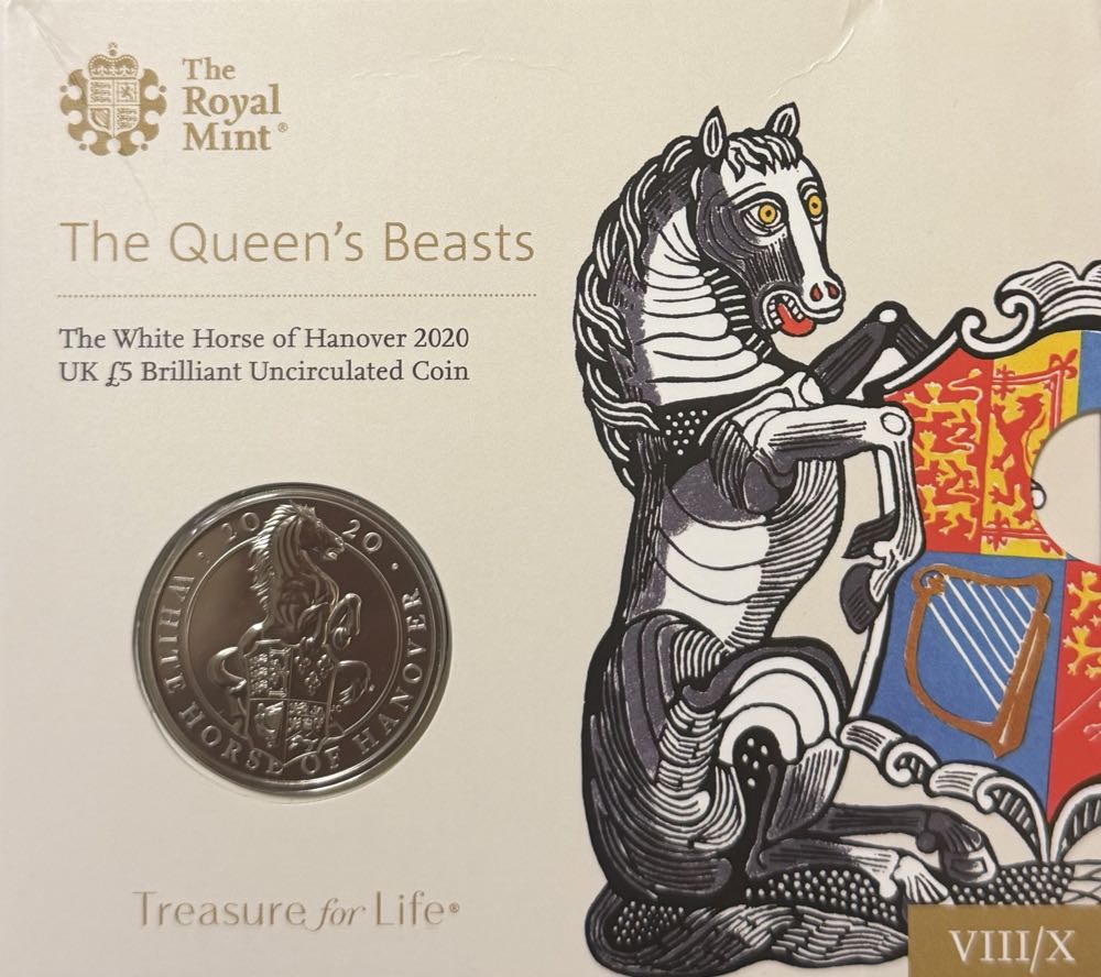 2020 The White Horse Of Hanover £5  coin collectible - Main Image 3