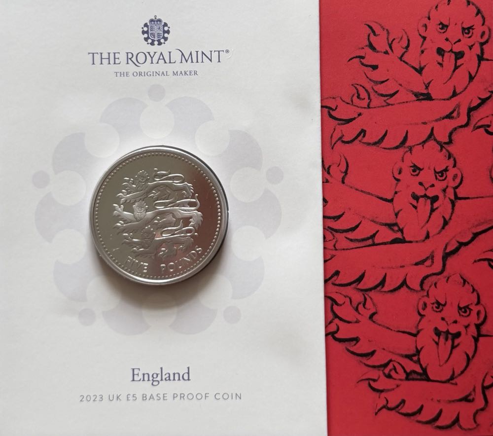 2023 The Three Lions £5 (2)  coin collectible - Main Image 3