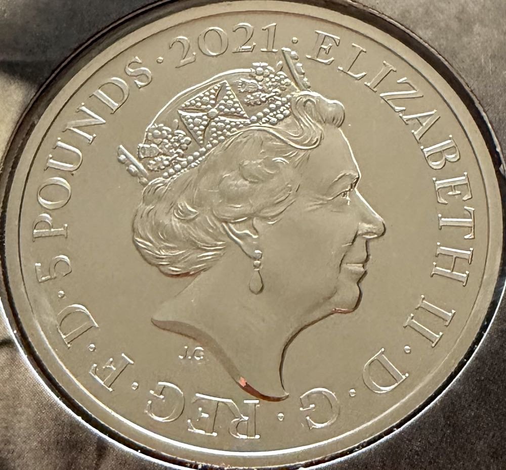 2021 Mahatma Gandhi £5  coin collectible - Main Image 2