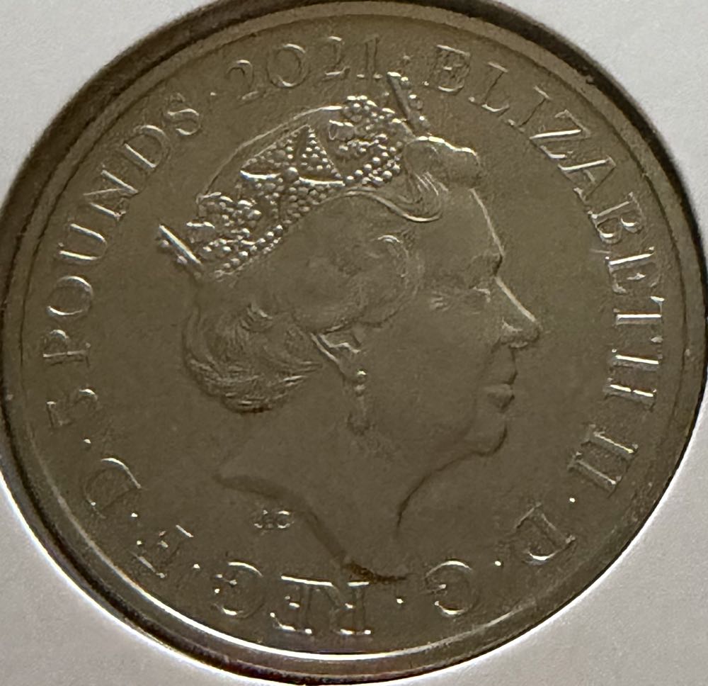 2021 Mr Men - Mr Happy Colour £5  coin collectible - Main Image 2