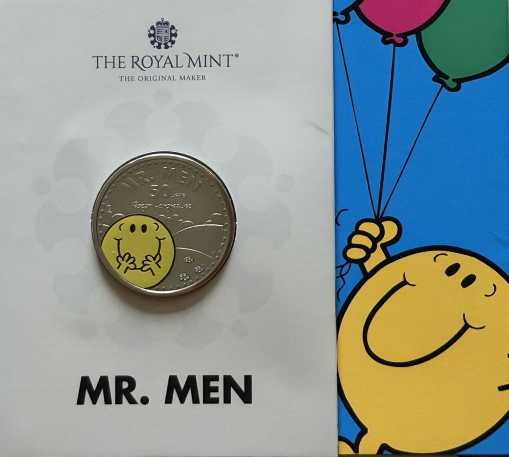 2021 Mr Men - Mr Happy Colour £5  coin collectible - Main Image 3