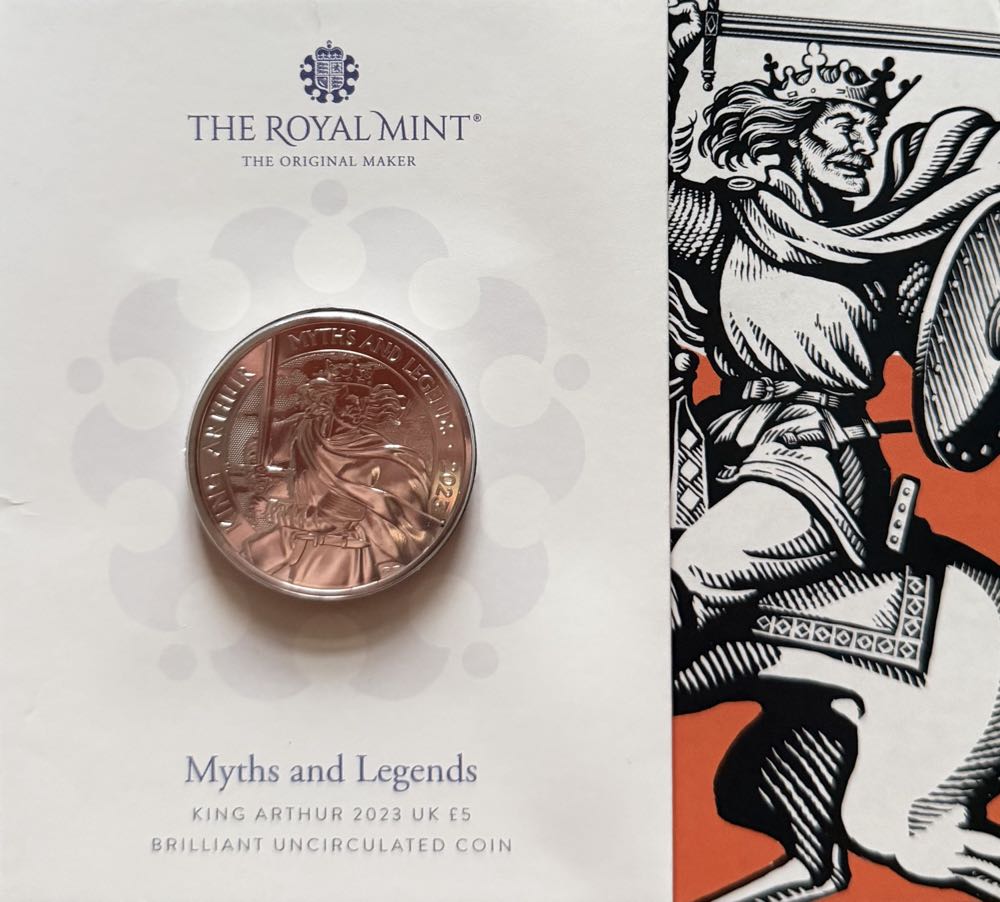 2023 King Arthur £5  coin collectible - Main Image 3