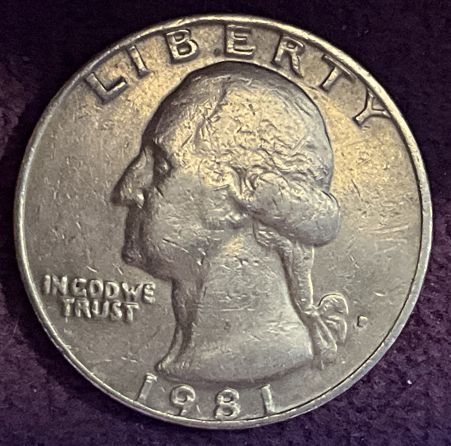 Quarter Washington 1981 P 9  coin collectible - Main Image 3