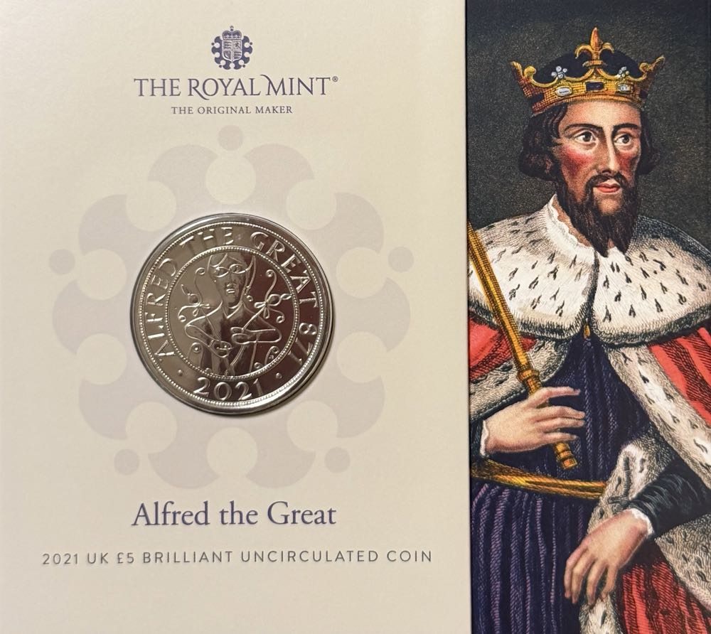 2021 Alfred The Great £5  coin collectible - Main Image 3