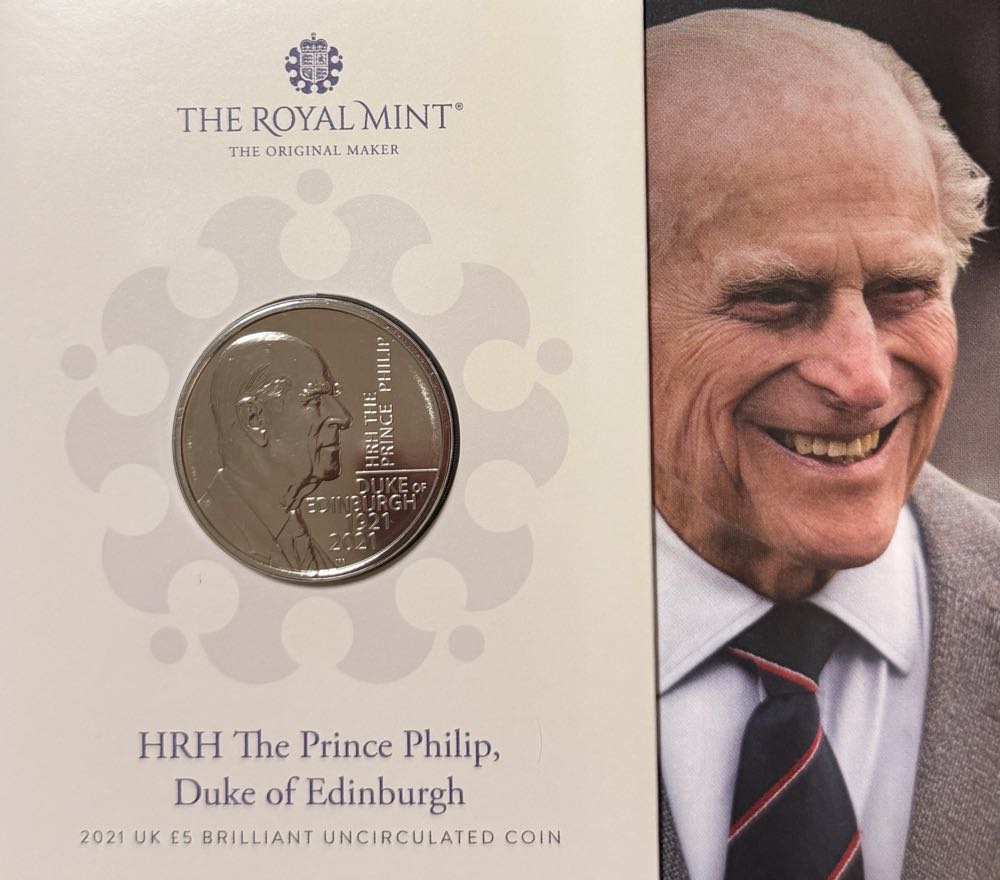 2021 Prince Philip Memorial £5  coin collectible - Main Image 3
