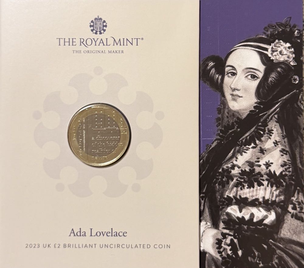 2023 Ada Lovelace £2  coin collectible - Main Image 3