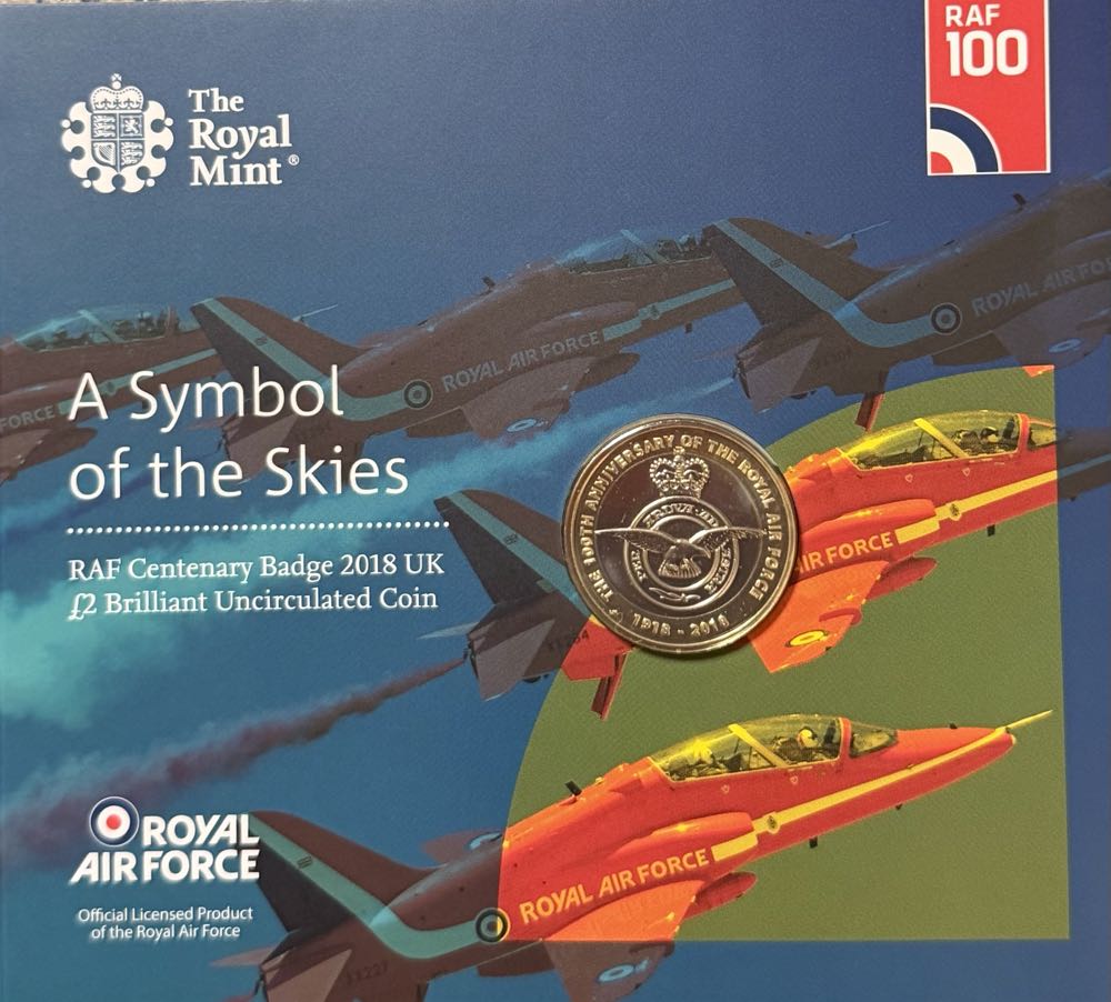 2018 RAF Centenary Badge £2  coin collectible - Main Image 3