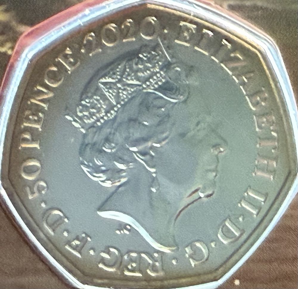 2020 Megalosaurus Colour 50p  coin collectible - Main Image 2