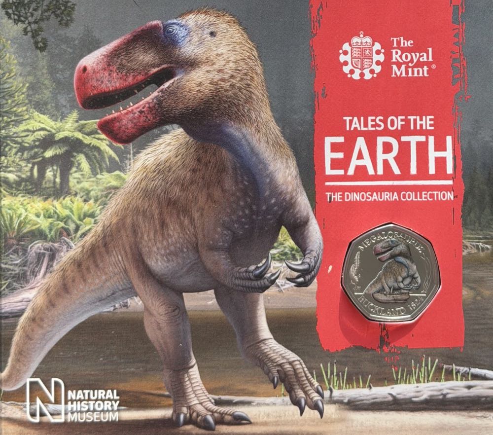 2020 Megalosaurus Colour 50p  coin collectible - Main Image 3