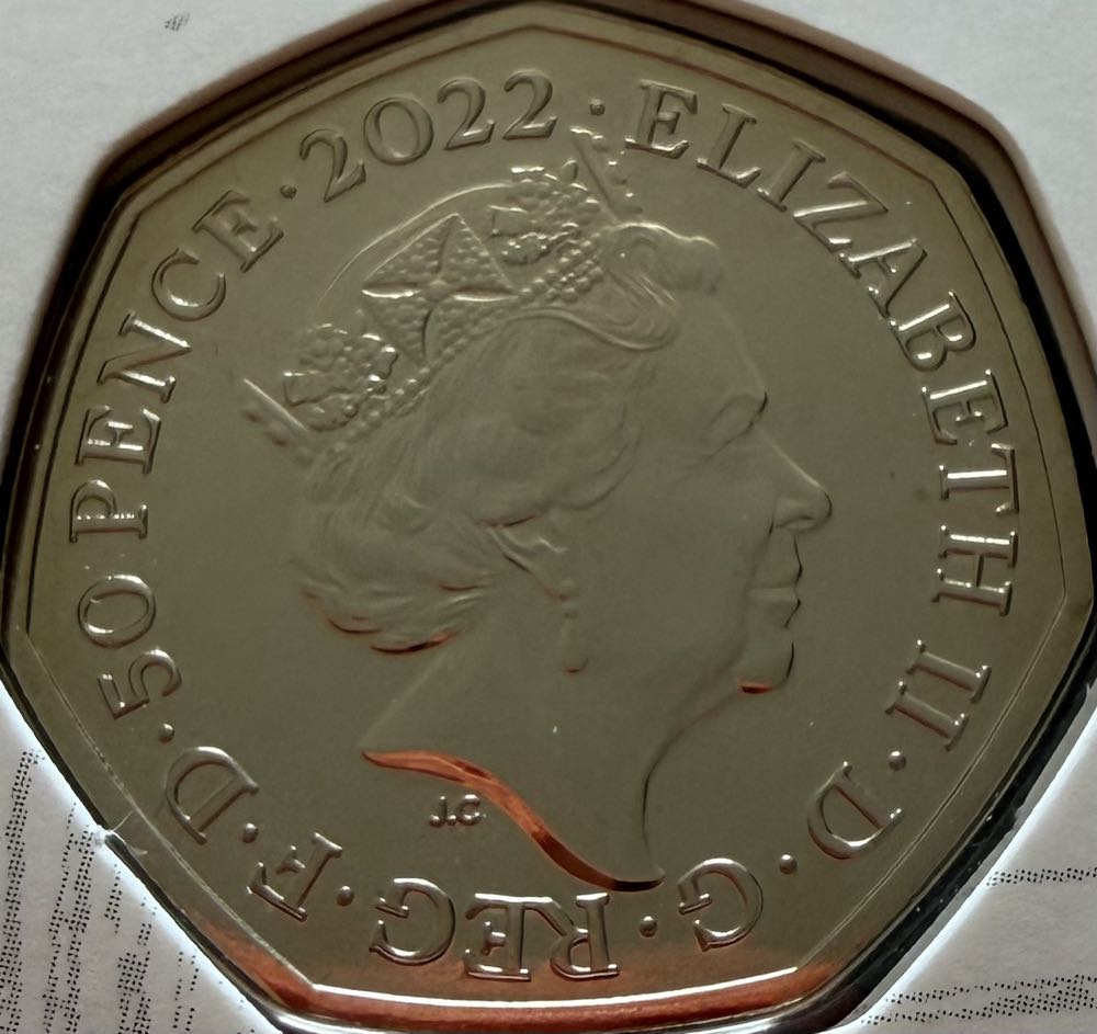 2022 Winnie The Pooh & Friends Colour 50p  coin collectible - Main Image 2