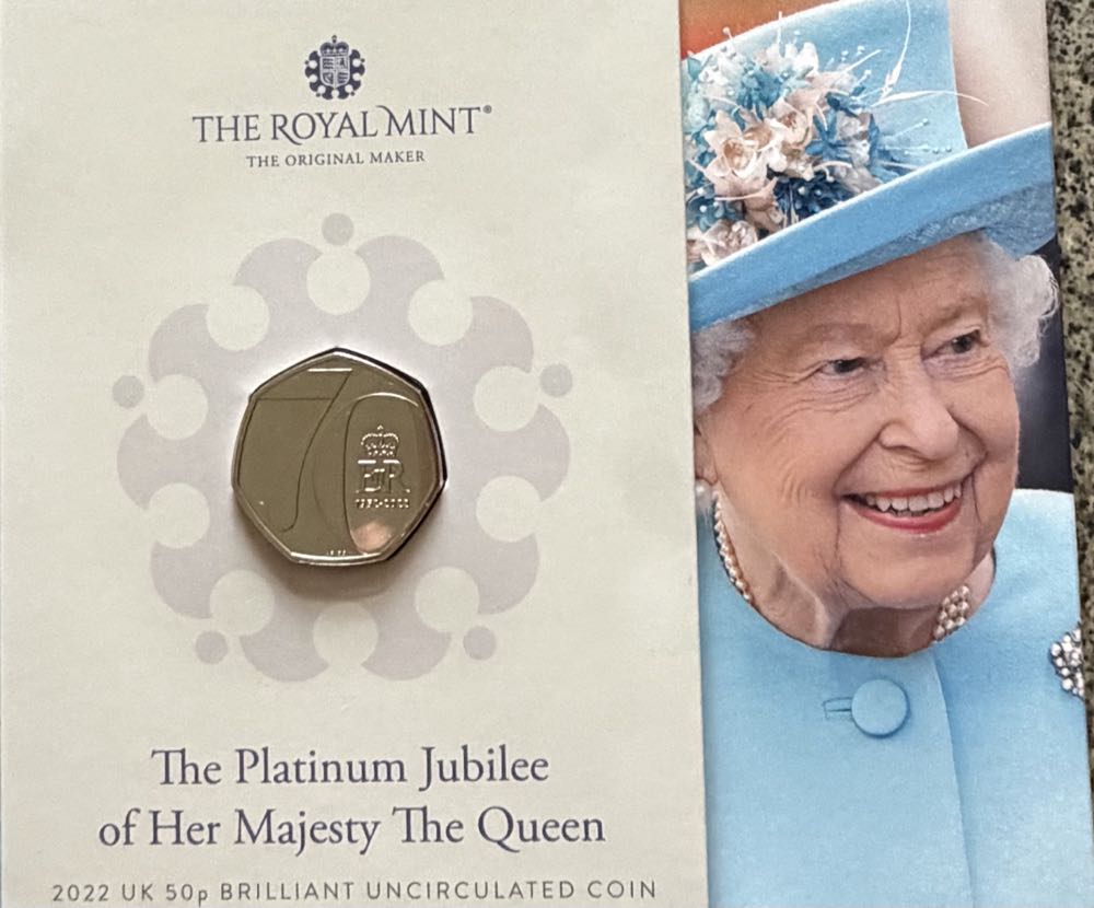 2022 Elizabeth II Platinum Jubilee 50p (2)  coin collectible - Main Image 3