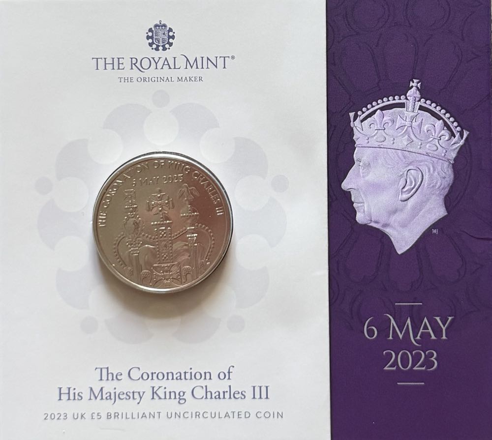 2023 Charles III Coronation £5  coin collectible - Main Image 3