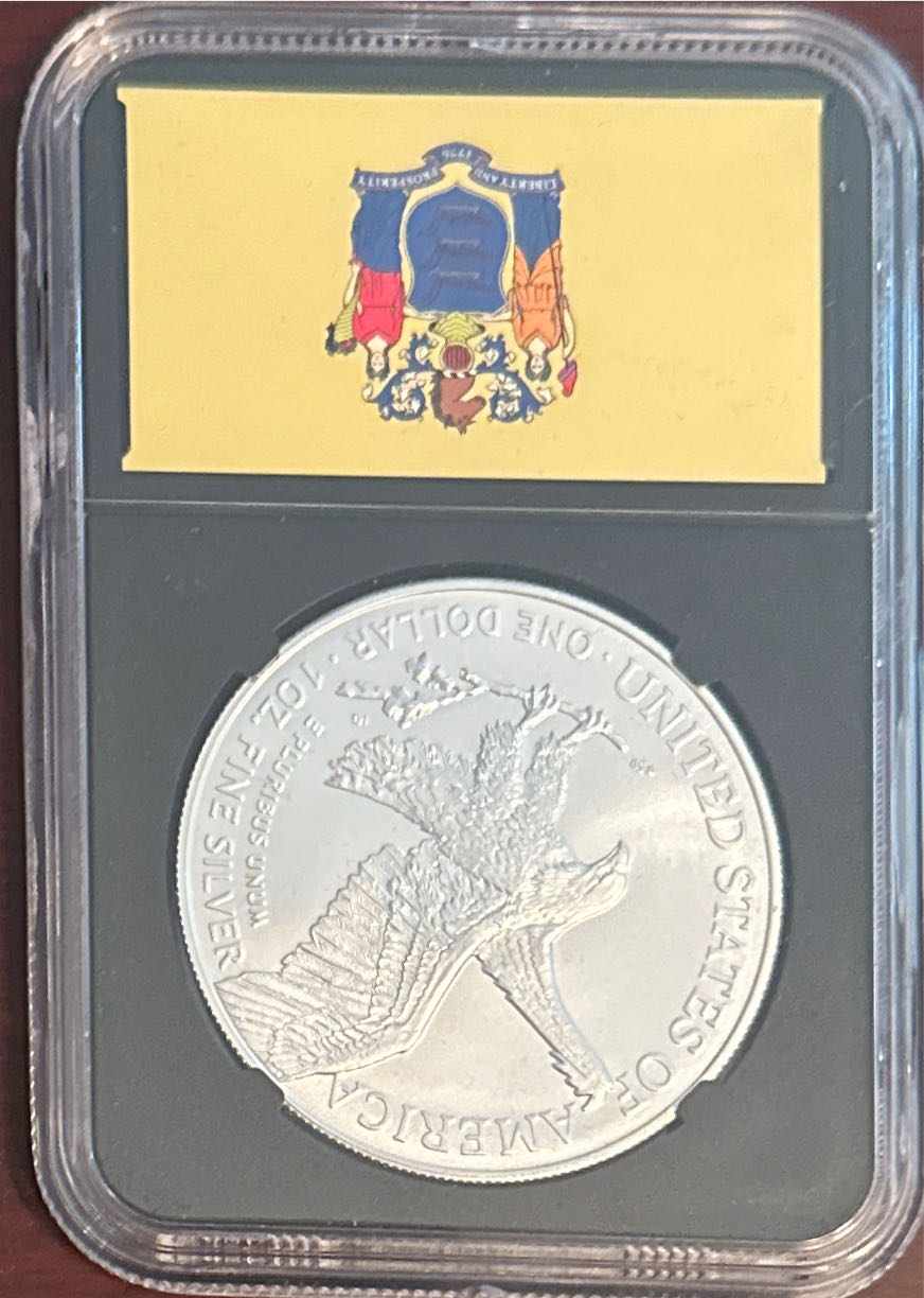 2022 Eagle Silver Dollar - NJ  coin collectible [Barcode 71300170006551829024] - Main Image 2