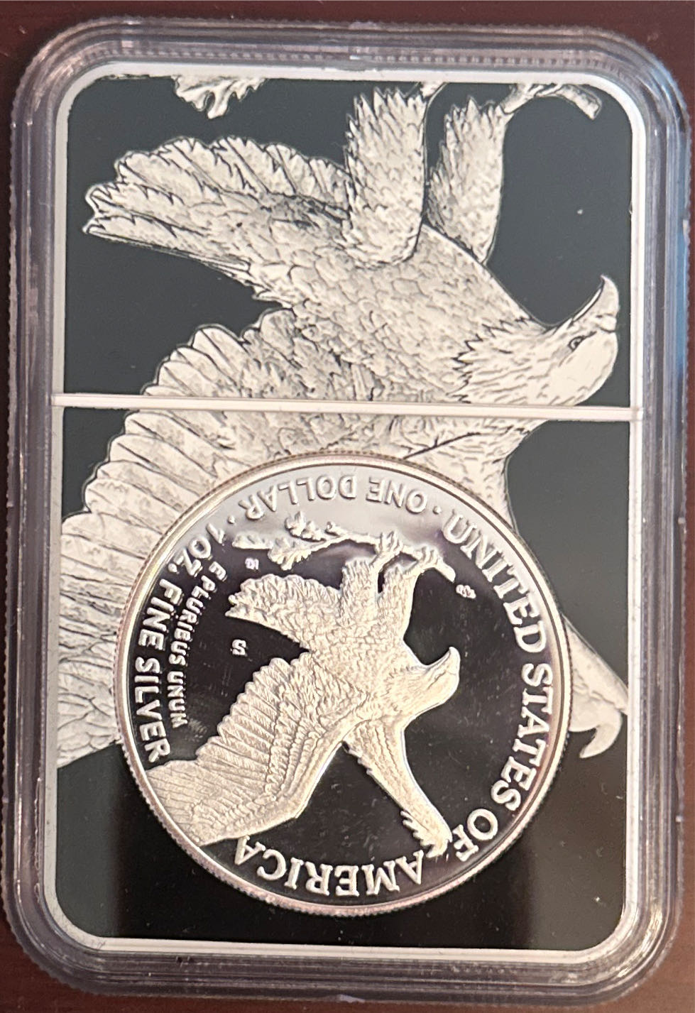 2022 Silver Eagle Pf 70 Ultra Cameo  coin collectible [Barcode 71314170006583885027] - Main Image 2
