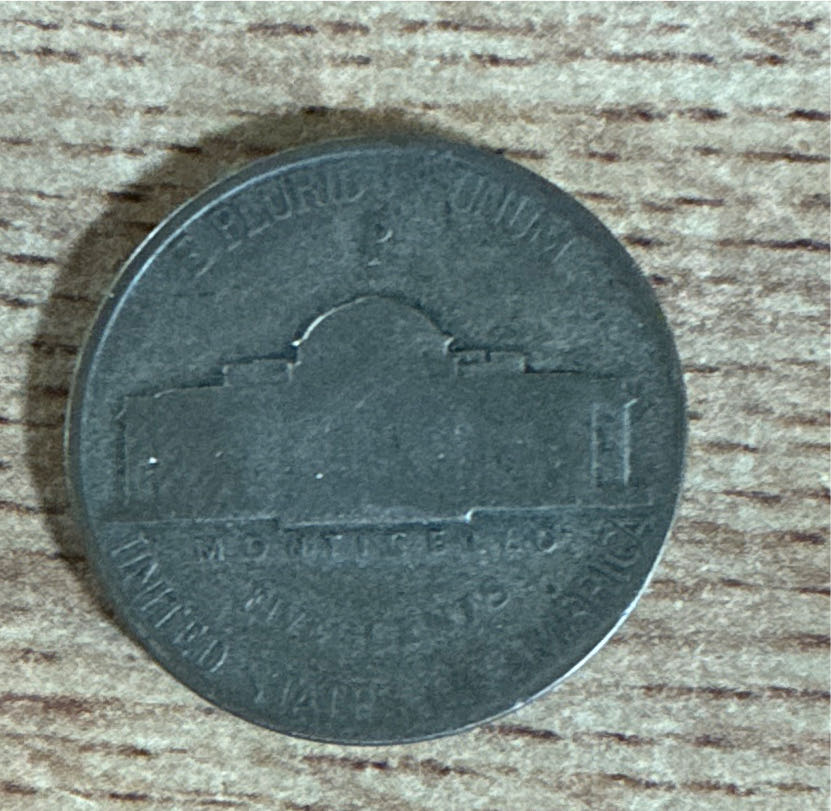 Nickel Jefferson 1942 P  coin collectible - Main Image 2