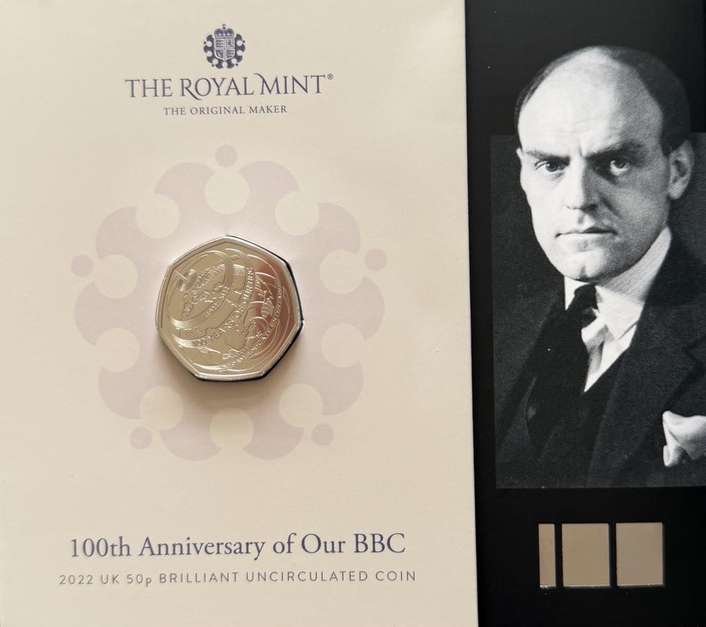 2022 BBC 100th Anniversary 50p  coin collectible - Main Image 3