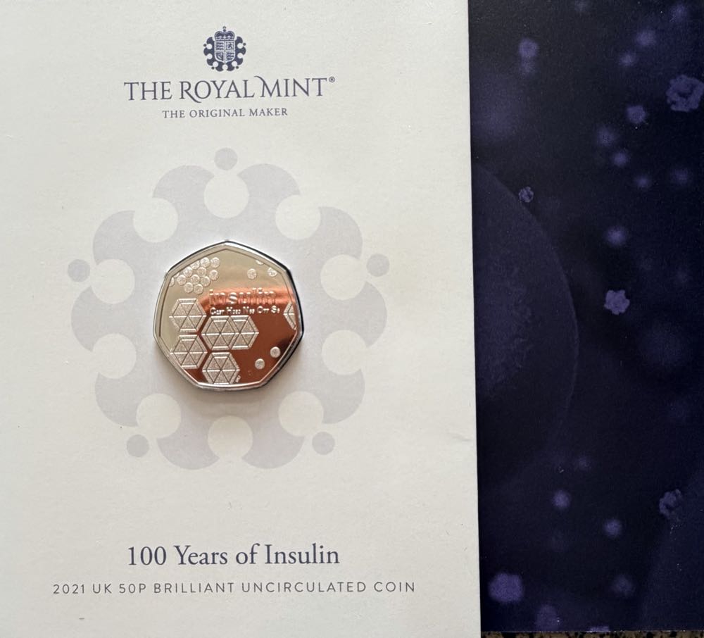 2021 Insulin 100 Years Of 50p  coin collectible - Main Image 3