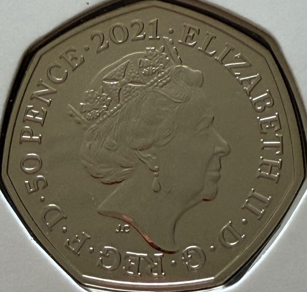 2021 Winnie The Pooh & Friends Colour 50p  coin collectible - Main Image 2