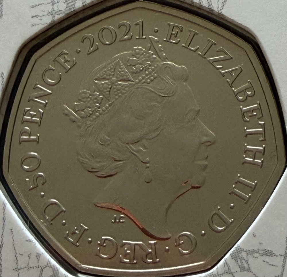 2021 Owl Colour 50p  coin collectible - Main Image 2