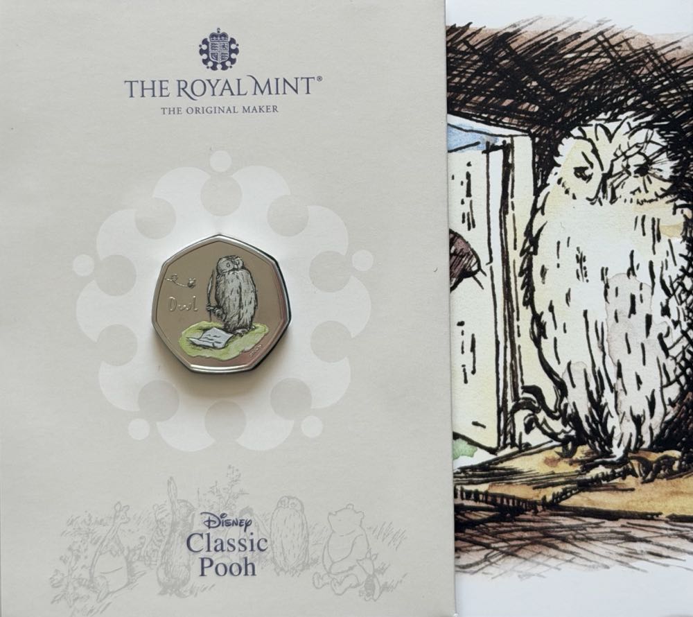 2021 Owl Colour 50p  coin collectible - Main Image 3