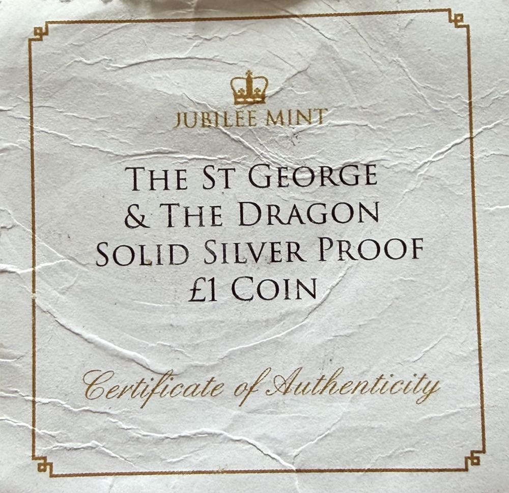 2020 St Goerge & The Dragon £1  coin collectible - Main Image 3